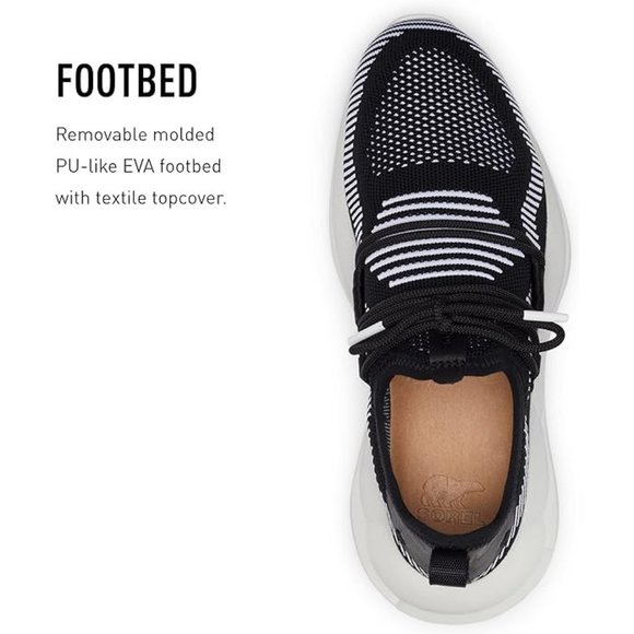 NEW Sorel Size 7.5 Women's Explorer Defy Striped Sneakers - Black - Picture 4 of 6